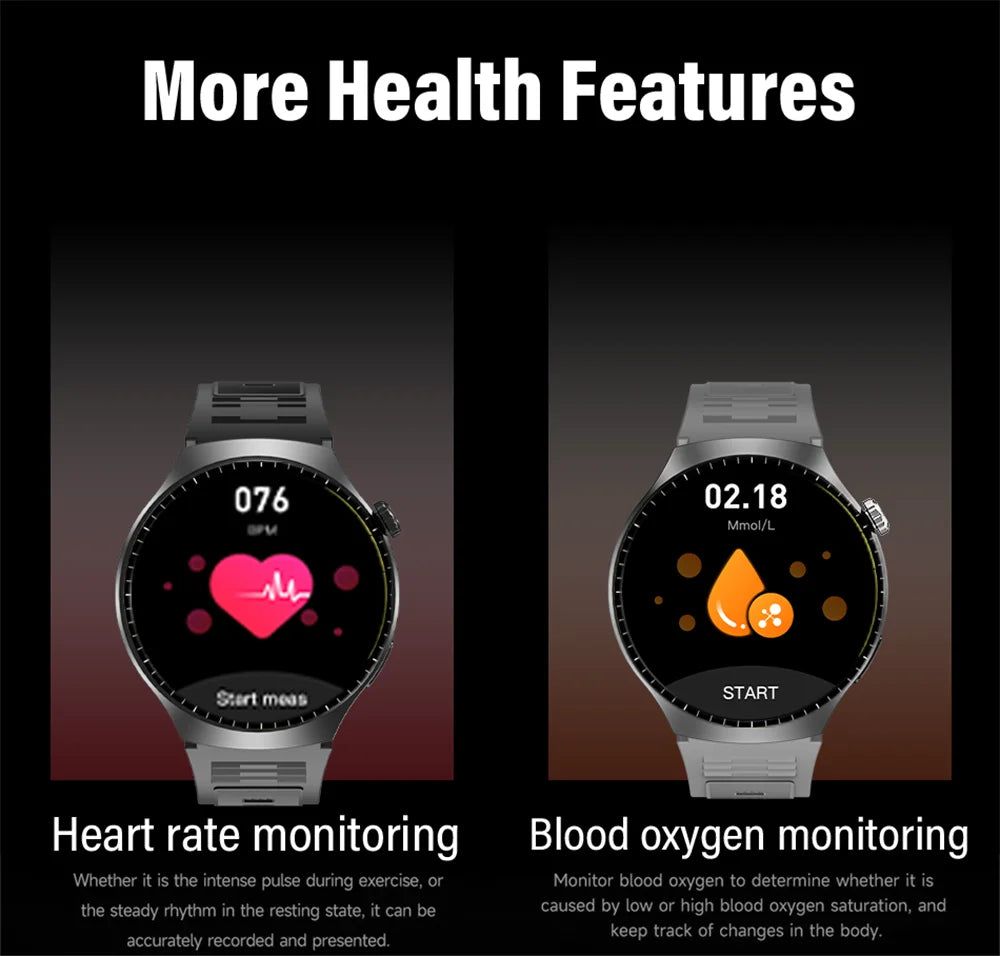 LAXASFIT 1.52" HD Smart Watch Game Dial Dynamic Dial Bluetooth Call Voice Assistant Fitness Tracker Wireless Charging