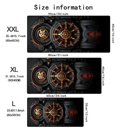 Retro Technology Mouse Pad Large Computer Office Game Table Mats Rubber Anti-slip Mousepads XXL Gaming Desk Pads Laptop Playmat
