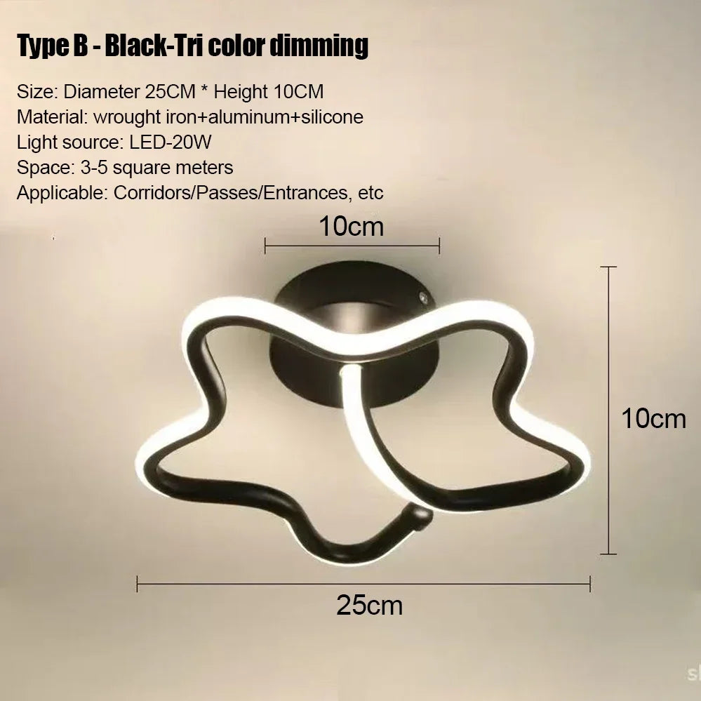 LED Strip Aisle Ceiling Lights Modern Minimalist Living Room Lamps For Balcony Entrance Home Decor Fixtures various styles