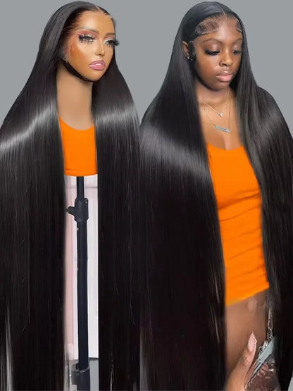 13x6 HD Lace Front Wig Human Hair Pre plucked 13x4 Human Hair Wigs 36 inch Bone Straight Lace Frontal Wig Glueless Wig For Women