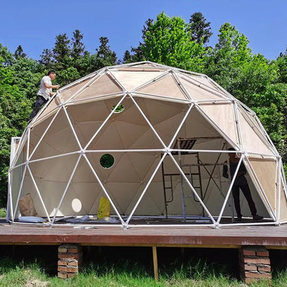【Best-selling】FEAMONT Roof Pvc Heated Eco Prefab Transparent Geodesic Dome Hotel Glamping Tent House Desert Round Dome Tent For