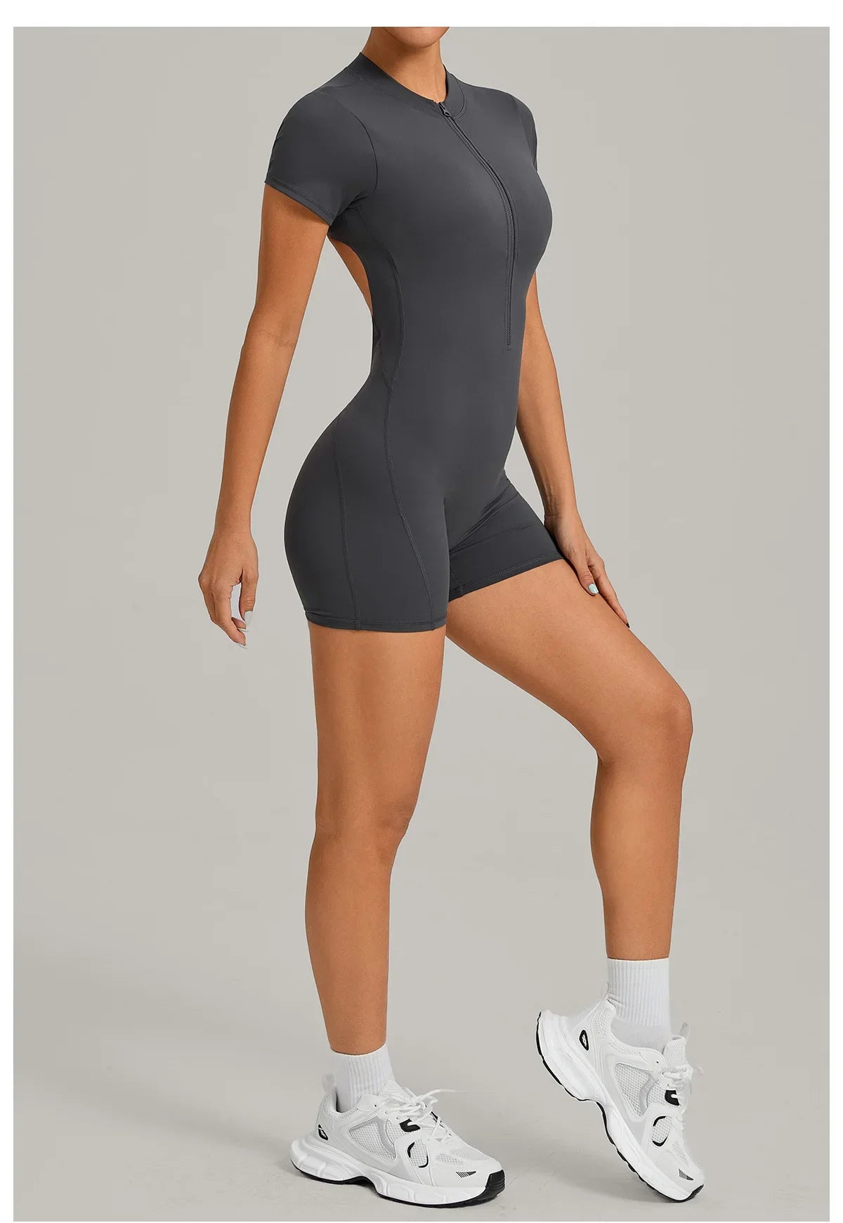 2026 Pad Zipper Long Sleeve Yoga Set Women One Piece Jumpsuit Gym Workout Shorts Fitness Bodysuit Sports Athletic Suit XP358