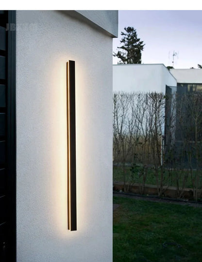 Waterproof LED Wall Light Minimalist LED Outdoor Wall Lamp Black Balcony Terrace Indoors Wall Decor IP65 Outside Garden Lights
