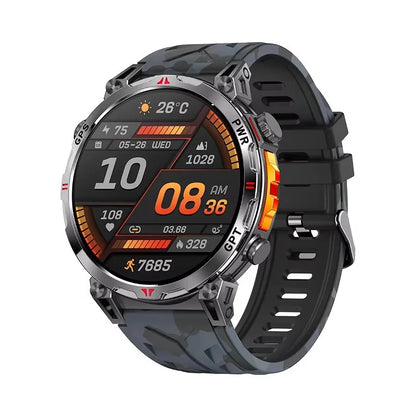 Men KC93 Smart Watch 1.56inch AMOLED GPS Positioning Outdoors Sports Fitness Tracker Bluetooth Calling Large Battery Smartwatch