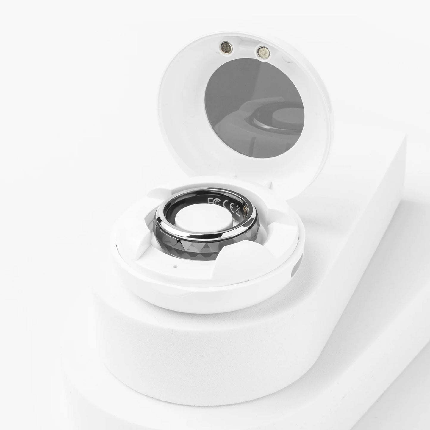 COLMI R11 Ceramic Smart Ring for Men, Fidget Spinner Anxiety Relieve Ring with Charging Case, Health Monitor, 5ATM Waterproof