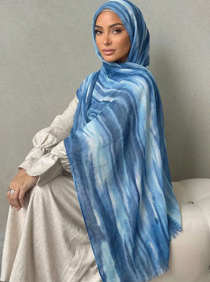 Women Big Size Plain Solid Cotton Rayon Crease Hijab Scarf Lady High Quality Wraps and Shawls Musulman Headband Islamic Turban