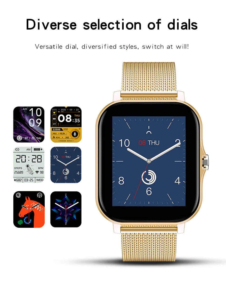 2026 New Smart Watch 1.44''HD Screen Bluetooth Call Sleep Blood Oxygen Pressure Health Monitoring Watches For Women Men