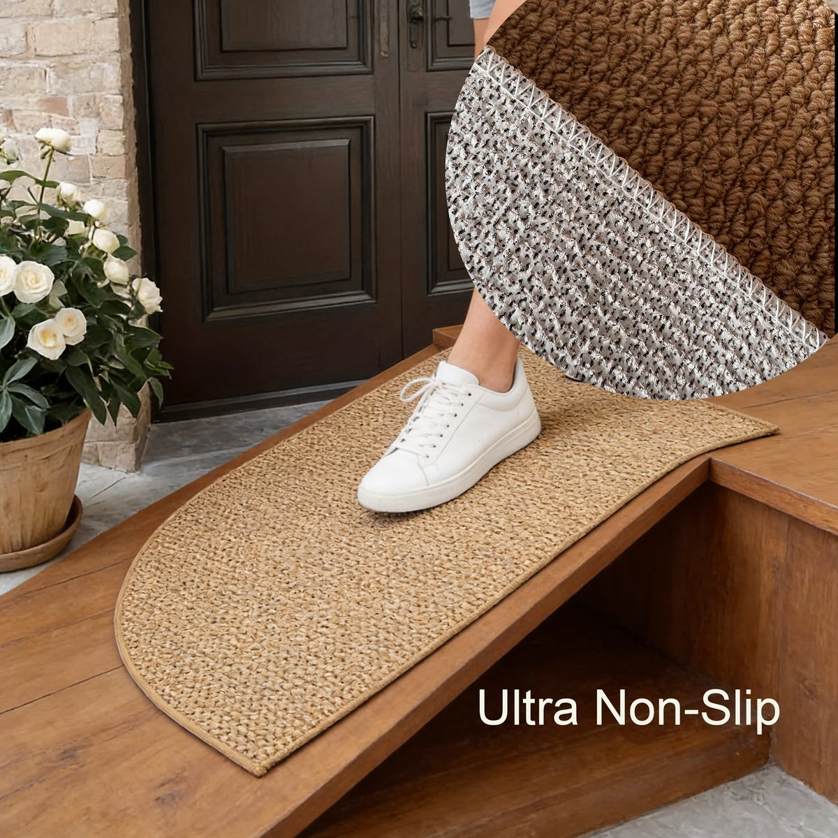 Door Mat Outdoor/indoor Rugs Faux Jute Doormat Super anti-slip washable suitable for use at bathroom and toilet doorways Rug
