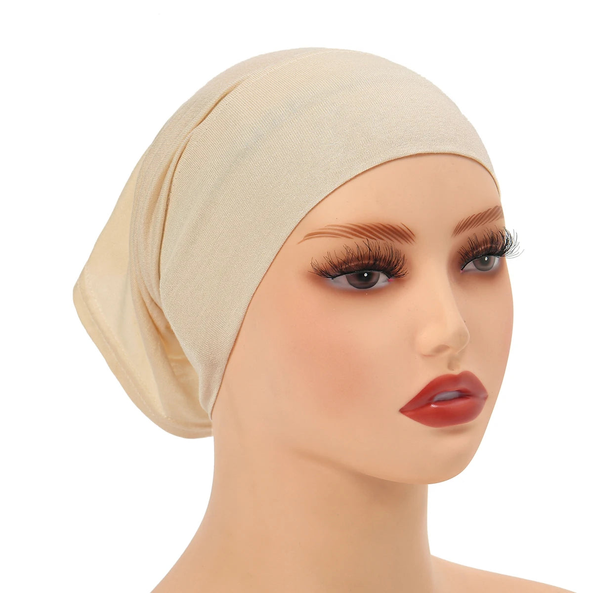 Cotton Jersey Muslim Inner Hijab Cap Solid Color Scarf Underscarf Tube Cap Breathable Sport Hijab Cap Women Underscarves