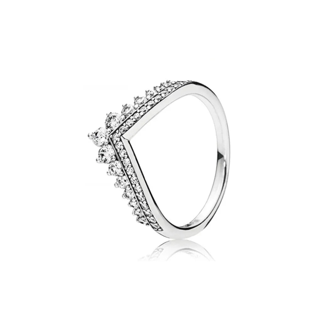 European New 925 Silver Heart-Shaped,Floral,Square Ring Suitable for Exquisite High-Quality Jewelry for Women at Wedding Parties