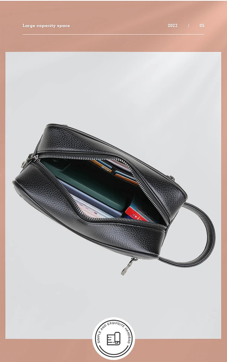 Men's Clutch Bag Fingerprint Lock Anti-theft Large Capacity Clutch Bag Wallet Business Men's Bag