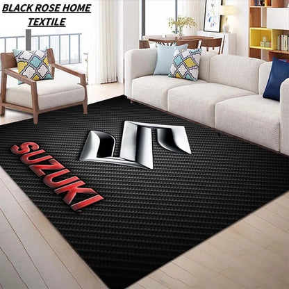 Suzuki Motorcycle Large Carpet Rug for Home Living Room Bedroom Sofa Doormat Decor Kids Play Area Rug Carpet Non-slip Floor Mat