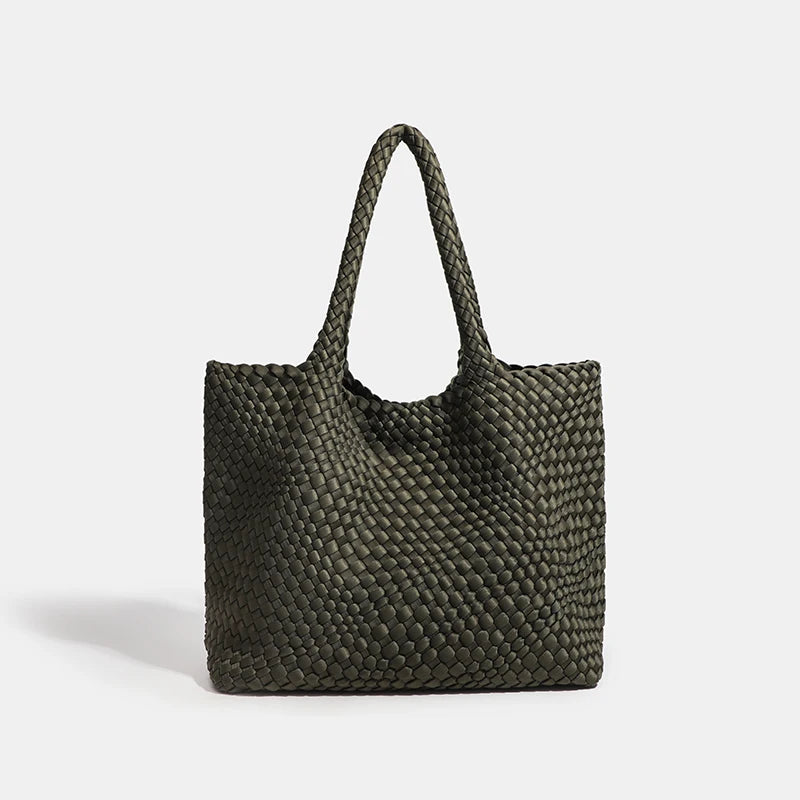 Large size women's tote bag Women's fashion bags 2024 Hot product Neoprene material women's hand-woven bag Large volume Tote bag