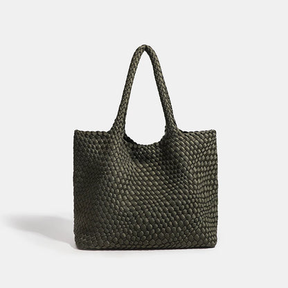 Large size women's tote bag Women's fashion bags 2024 Hot product Neoprene material women's hand-woven bag Large volume Tote bag