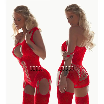 Sexy Sleepwear Lingerie Sheer Babydoll Underwear Body Stocking Chemises Catsuit Bodysuits Plus Size Nightgown Bodysuit