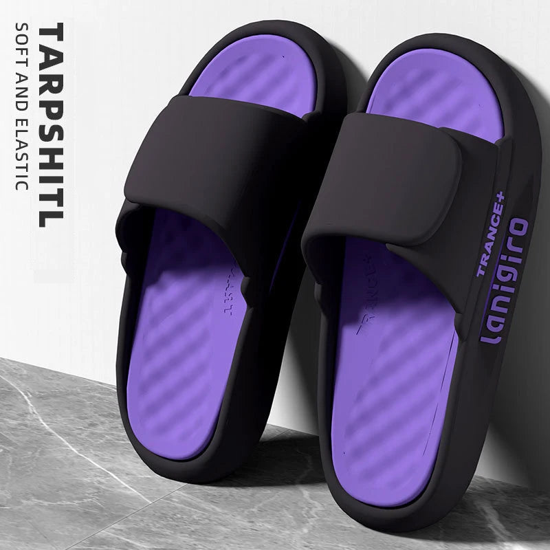 2025 New Men's Summer Slides - Trendy Outdoor/Indoor Slippers Non-Slip & Odor-Resistant Couple Matching Sandals for Home/Beach