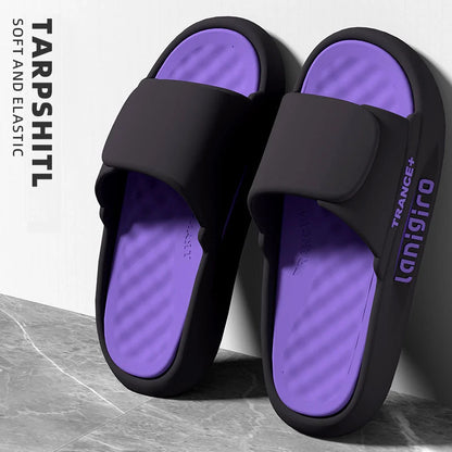 2025 New Men's Summer Slides - Trendy Outdoor/Indoor Slippers Non-Slip & Odor-Resistant Couple Matching Sandals for Home/Beach