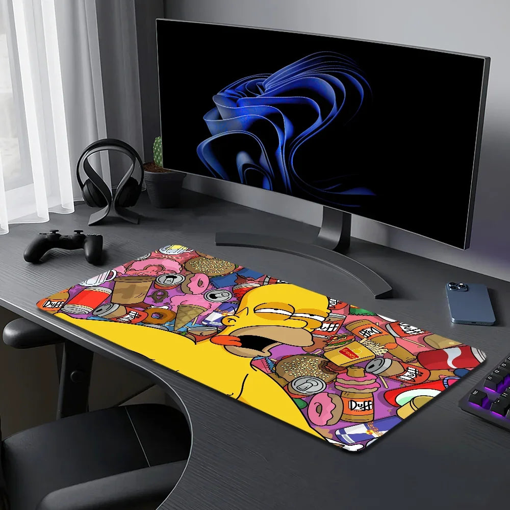 Cartoon T-The Cool S-Simpsons For Keyboard Office Large Mouse Mat Pad Computer Game Big Anti-slip Rubber PC Mice