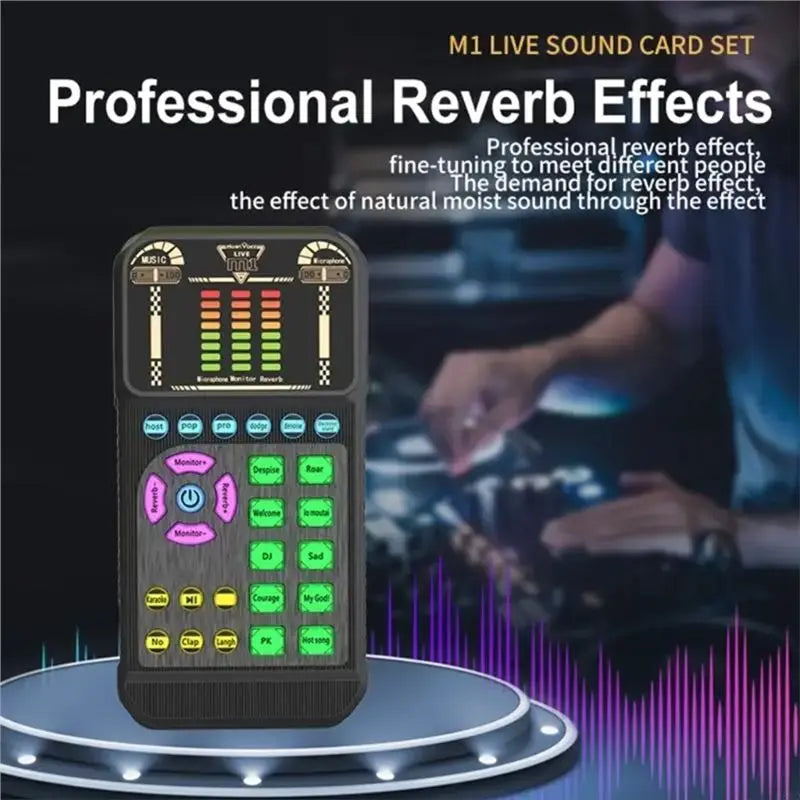 A34M-Sound Card Set With Headphones And Converters- Professional Voice Changer For Live Streaming Studio Recording
