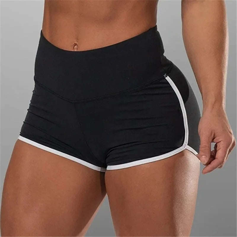 High Waist Sexy Women's Sports Shorts Athletic Gym Workout Fitness Yoga Leggings Briefs Solid Breathable Short Pants Female