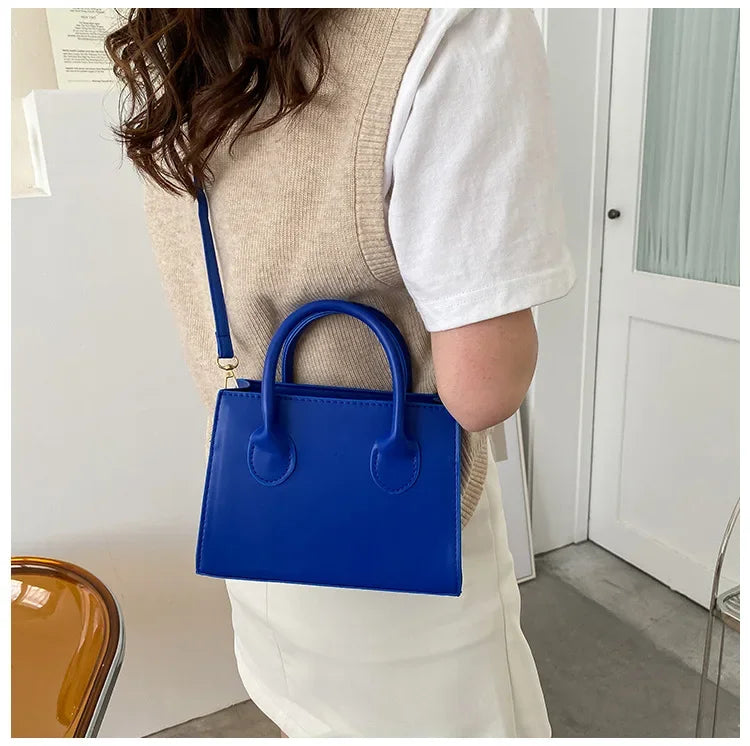 Minimalist Black Small Square Bag All-Match Top Handle Purse Classic Shoulder Bag for Work Women Handbags Crossbody Bags Purse
