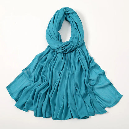 New Big Size Solid Rayon Modal Hijab Scarf Women Muslim Headscarf Wraps Shawl Femme Musulman Headband Islamic Turban 190*85cm