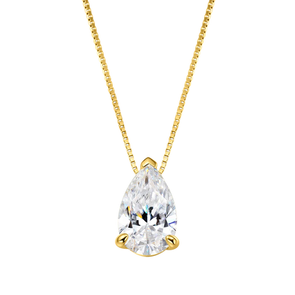 Serenity 3ct 5ct Pear Cut Moissanite Necklace for Women S925 Sterling Silver Chain Jewelry Sparkling Water Drop Pendant Necklace
