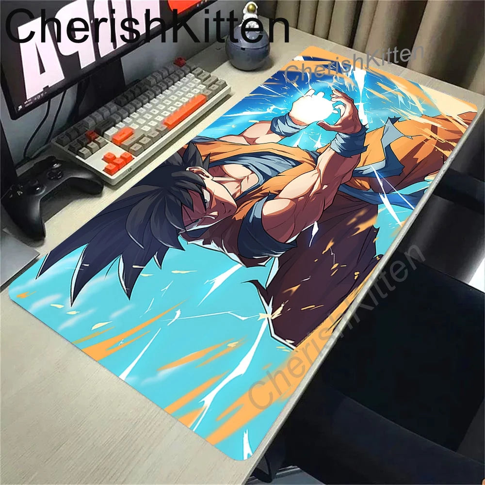 Anime Dragon Ball Mousepad HD Printing Computer Gamers Locking Edge Non-slip Mouse Pad XL Super Saiyan Goku Keyboard PC Desk Mat
