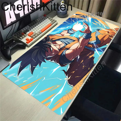 Anime Dragon Ball Mousepad HD Printing Computer Gamers Locking Edge Non-slip Mouse Pad XL Super Saiyan Goku Keyboard PC Desk Mat