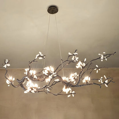 New All Copper LED Creative Branch Chandelier for Living Room, Dining Room Decoration, Lighting Fixtures, and Lobby Lighting