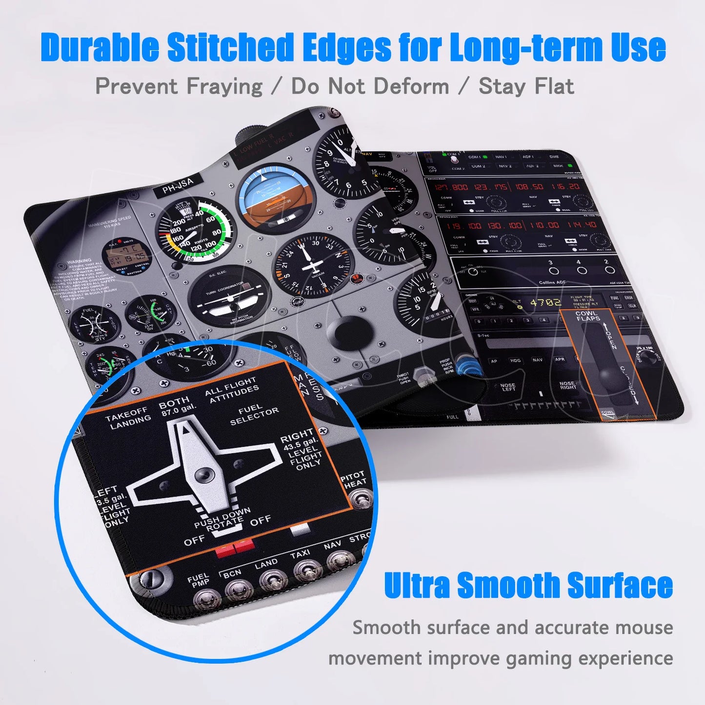 New Many Wallpaper Airplane Speedometer Mousepads Large 900x400mm Non-slip Mouse Pad Office Desk Mat Pc Gamer Table Mousepad XXL