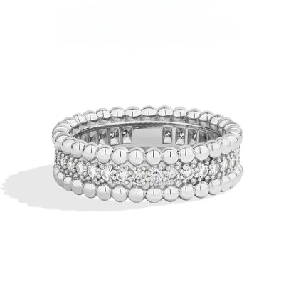 2026 Luxury Round-cut S925 925 Silver-plated Artificial Moissanite Eternal Ring for Women Party Jewelry Holiday Gift