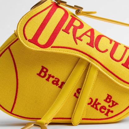 Luxury Saddle Bag Women Master Quality Yellow and Red Book Cover Embroidery Shoulder Bag Elegant Trend Beautiful Crossbody Bag