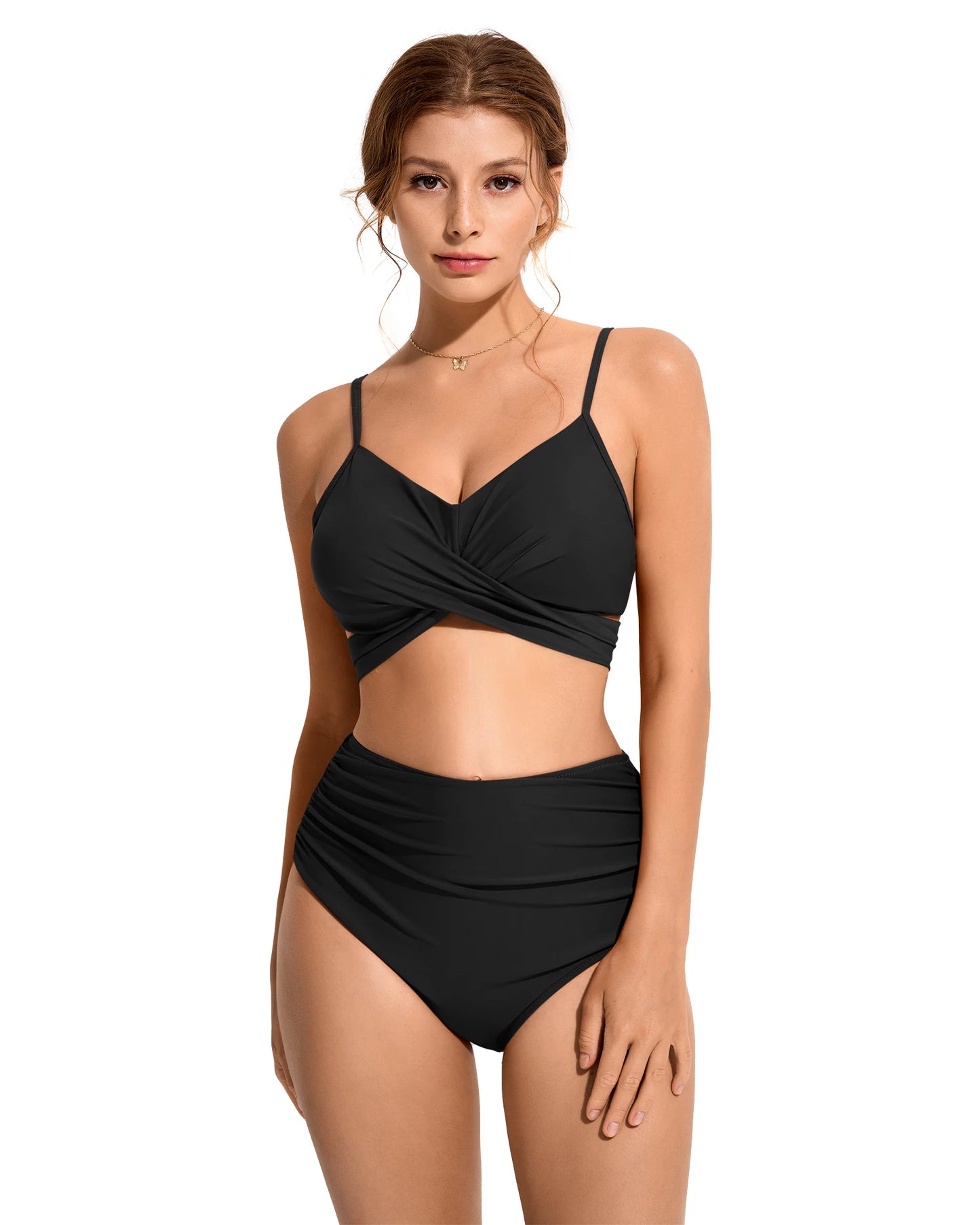 Push Up Bikini Women Swimsuits 2026 Sexy Swimwear Female Brazilian Bikini Set High Waist Biquini Swimming Suits Solid Beachwear