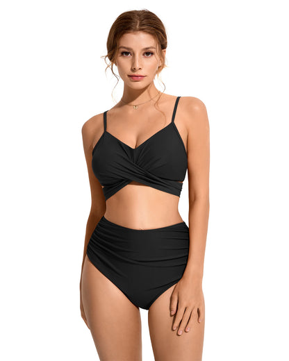 Push Up Bikini Women Swimsuits 2026 Sexy Swimwear Female Brazilian Bikini Set High Waist Biquini Swimming Suits Solid Beachwear
