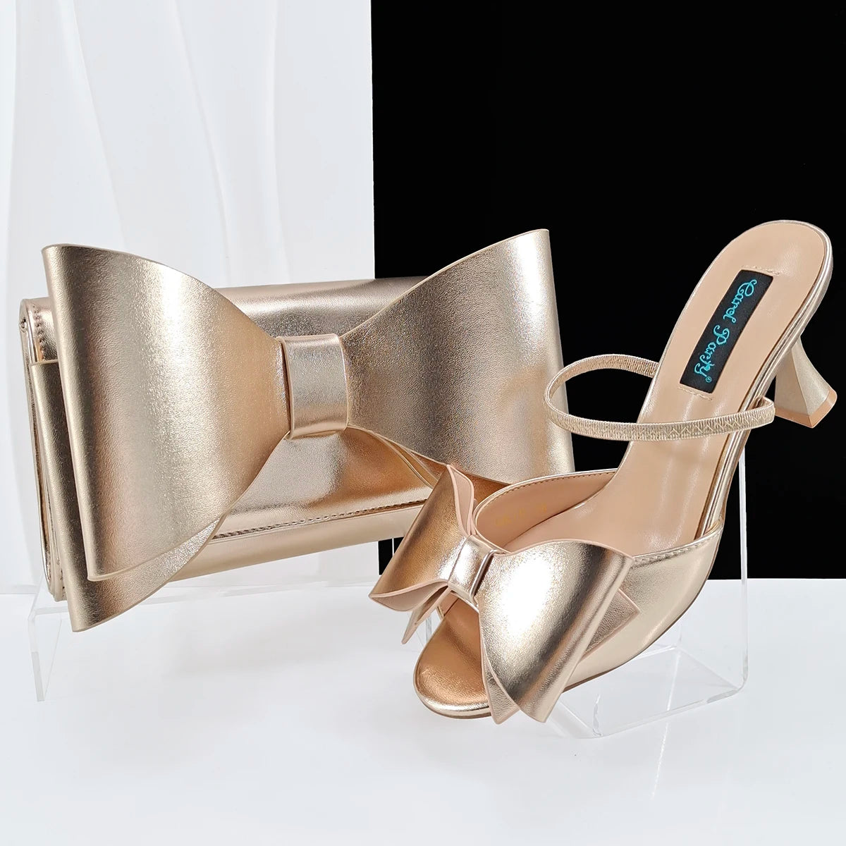 Doershow hot selling Shoes and Bags To Match Set Italy Party Pumps Italian Matching Shoe and Bag Set for Party!  SAA1-1