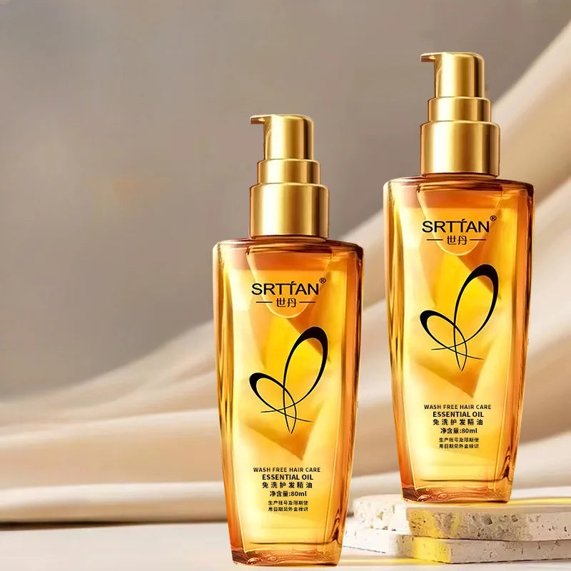 No Wash Hair Care Essential Oil, Soft Hair Care, No Wash Non Greasy, Hair Oil, Suitable for All Hair Types