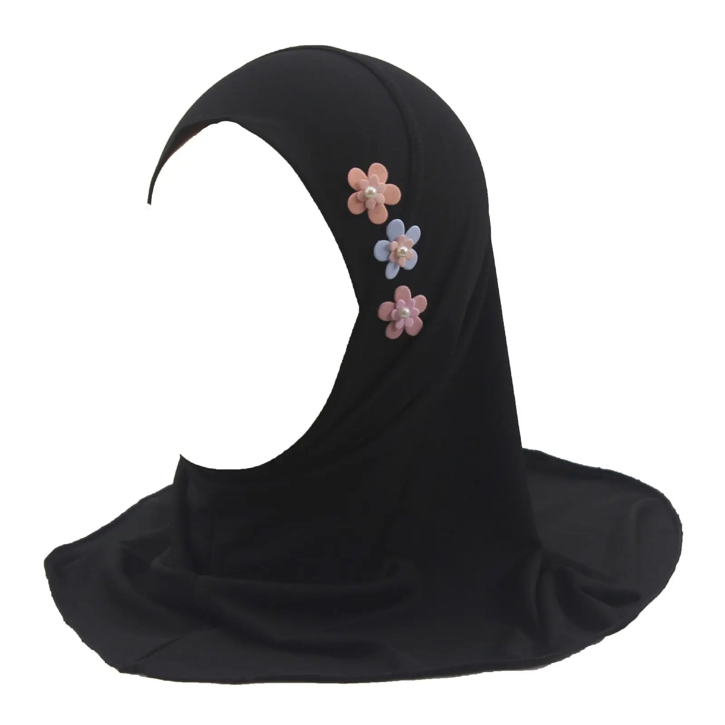 Muslim Hijab for Girls, Arab Turban, Islamic Khimar, Directly Instant Hijab, Plain Color Scarf, Flower Color in Random