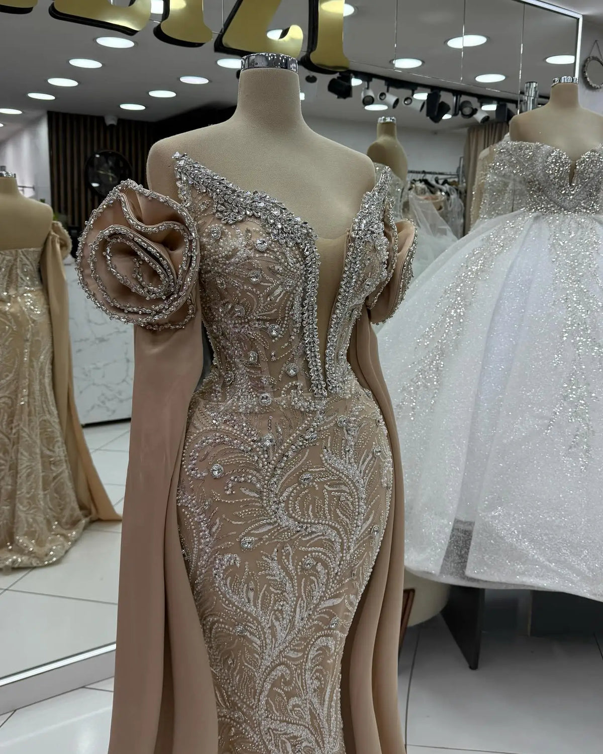 Prom Dress Beads Crystal Mermaid Formal Evening Gown Wedding Party Dress Woman Customized robes longues soirées élégante 2026