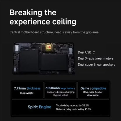 Lenovo LEGION Y700 3rd Snapdragon 8 Gen 3 2.5K 6550mAh LCD Screen 2560*1600 8.8-inch 165Hz 68W Charging Android 14