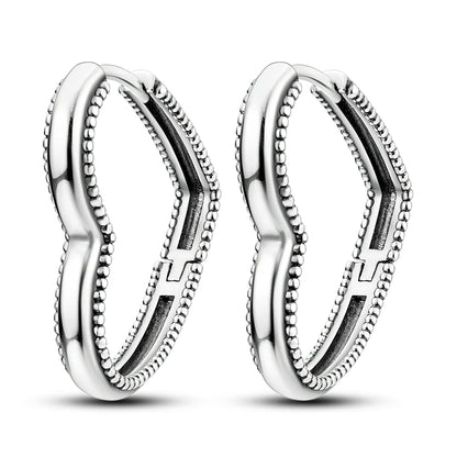 925 Sterling Silver Star Moon Heart Shape Earrings Jewelry Versatile Hoop Earrings For Women Jewelry Fine Birthday Party Gifts