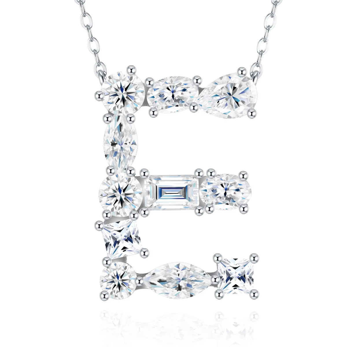 Fashion 26 Letter Man Women's Moissanite Custom Name Necklace 925 Sterling Silver Moissanite Diamond Pendant Necklace Gift