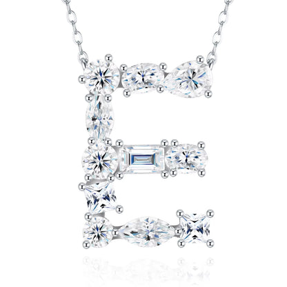 Fashion 26 Letter Man Women's Moissanite Custom Name Necklace 925 Sterling Silver Moissanite Diamond Pendant Necklace Gift