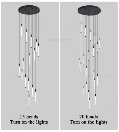 Modern Lighting Long Staircase Pendant Light Ceiling Chandelier hanging lights Stair Chandelier