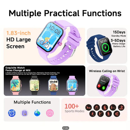 NEW Games Smart Watch 2026 Bluetooth Call Camera Control Sleep Monitoring Music Play Message Push Outdoor Sports Smartwatch Kids