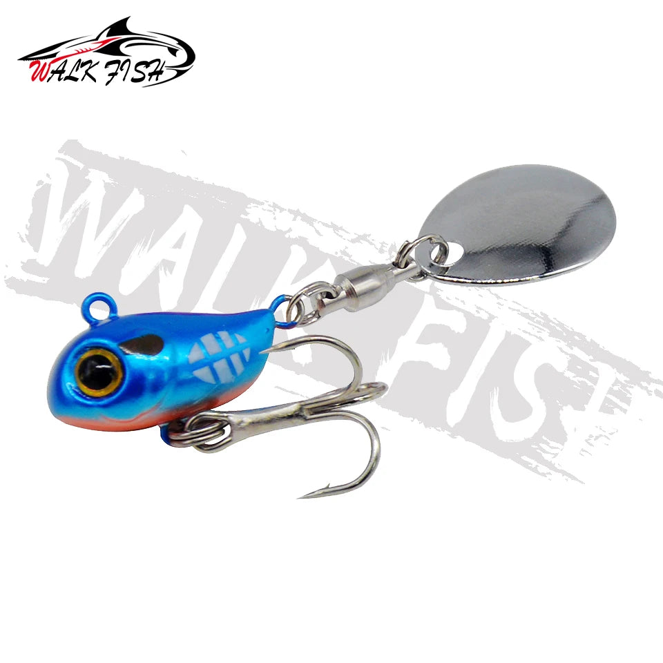 WALK FISH 10g VIB Spinning Tail-spinner Swimbait Fishing Lures Spinnerbait Metal Artificial Bait Carp Fishing Accessories