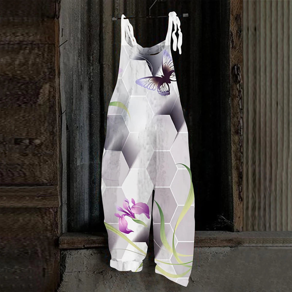 2026 New Colorful Paint Splash Print Sleeveless Overalls Women Casual Loose Wide Leg Jumpsuit Graffiti Art Streetwear Rompers Fo