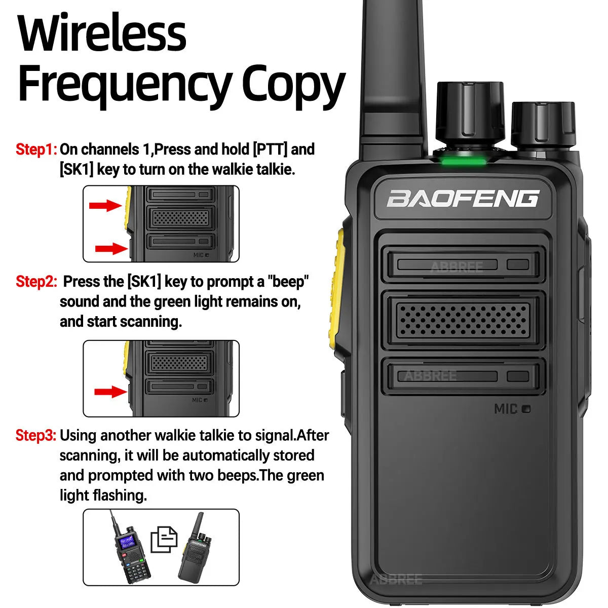 Baofeng BF-V12D GMSK Digital Walkie Talkie UHF Encrypted Call Noice Reduction HD Radio Wireless Copy Frequency Two Way Ham Radio