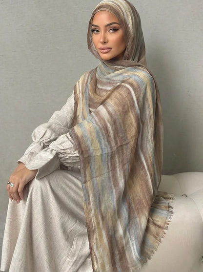 Women Big Size Plain Solid Cotton Rayon Crease Hijab Scarf Lady High Quality Wraps and Shawls Musulman Headband Islamic Turban
