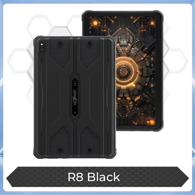 HOTWAV R8 IP68&IP69K Rugged Tablet 10800mAh Massive Battery Android 14 Pad 10.1'' HD+ Display 4GB RAM 128GB ROM/1TB Expansion 13MP +5MP Camera Global 4G Tablet PC